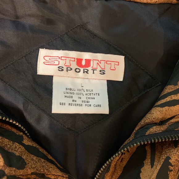 Vintage 💯 Silk Tiger Print Windbreaker - Picture 3 of 5